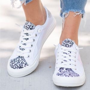 Very G White Leopard Slip-On Sneakers